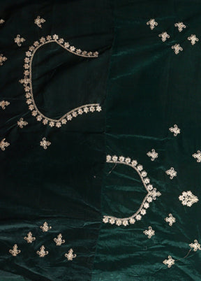 Green Blended Silk Dupatta Lehenga Set