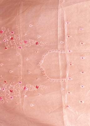 Brown Blended Silk Dupatta Lehenga Set