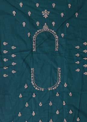 Green Blended Silk Dupatta Lehenga Set