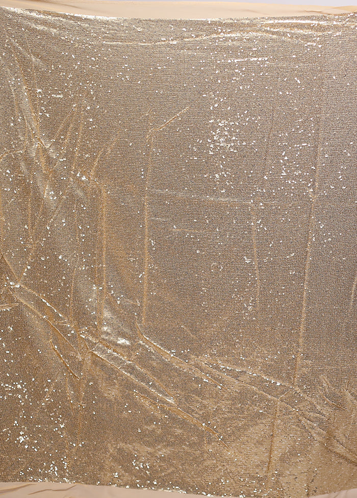 Gold Georgette Saree With Blouse Piece