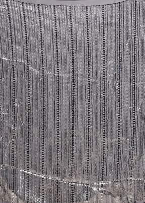 Black Handloom Pure Georgette Saree With Blouse Piece