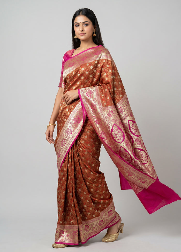 Green Tanchoi Silk Saree With Blouse Piece