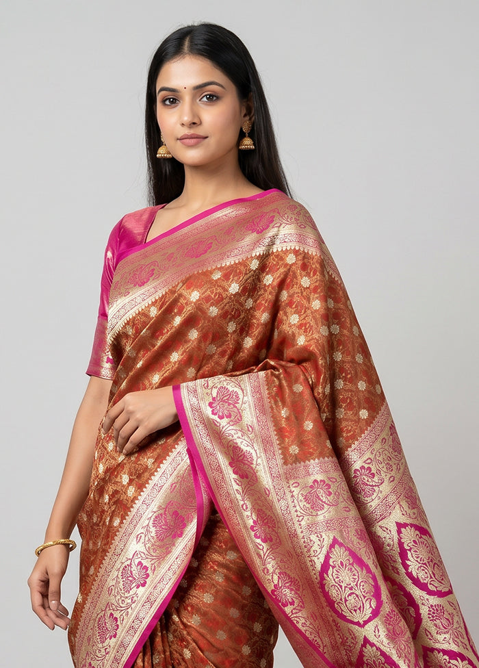 Green Tanchoi Silk Saree With Blouse Piece