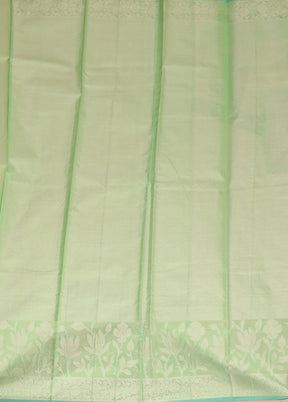 Green Kora Silk Saree With Blouse Piece