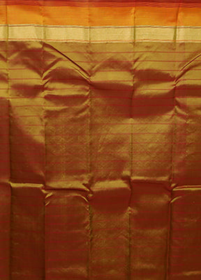 Green Handloom Kanjivaram Pure Silk Saree With Blouse Piece