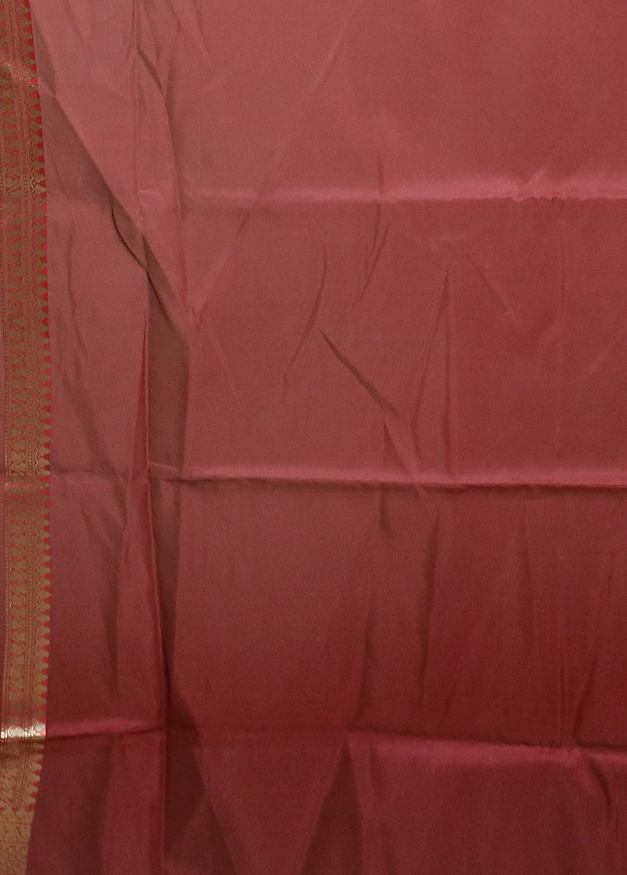 Red Kora Silk Saree With Blouse Piece