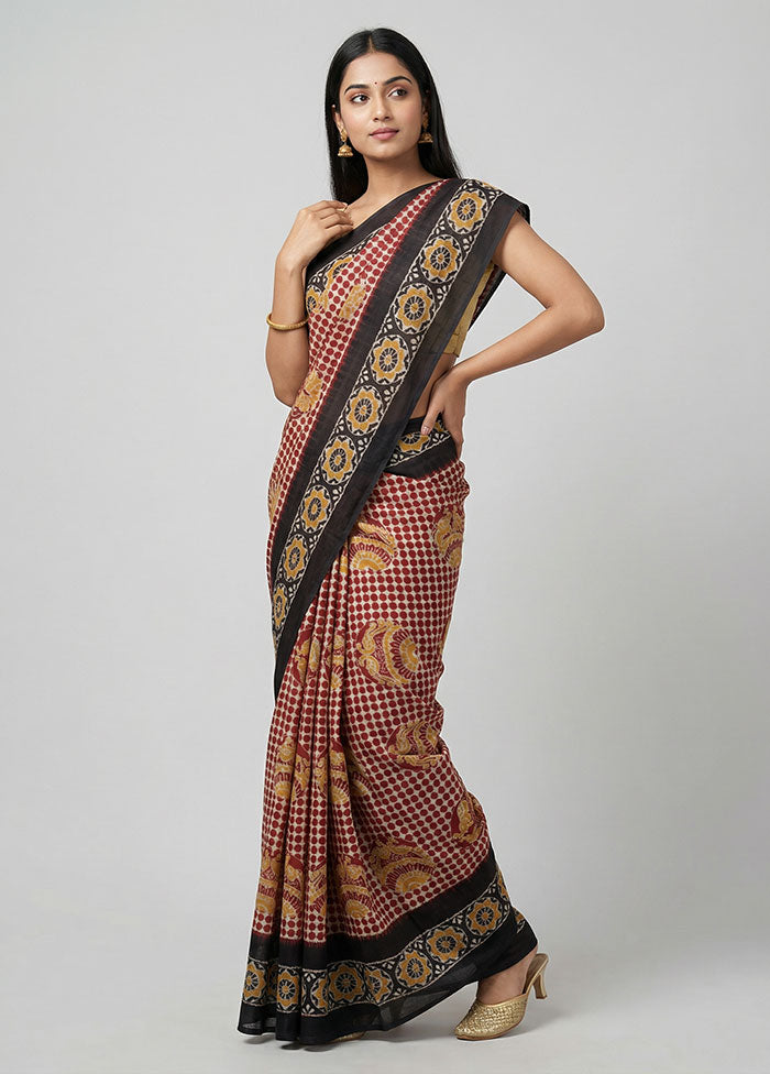 White Handloom Tussar Pure Silk Saree With Blouse Piece