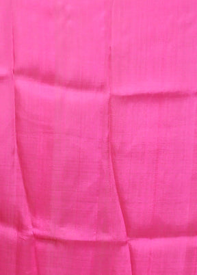 Pink Printed Pure Silk Saree Without Blouse Piece