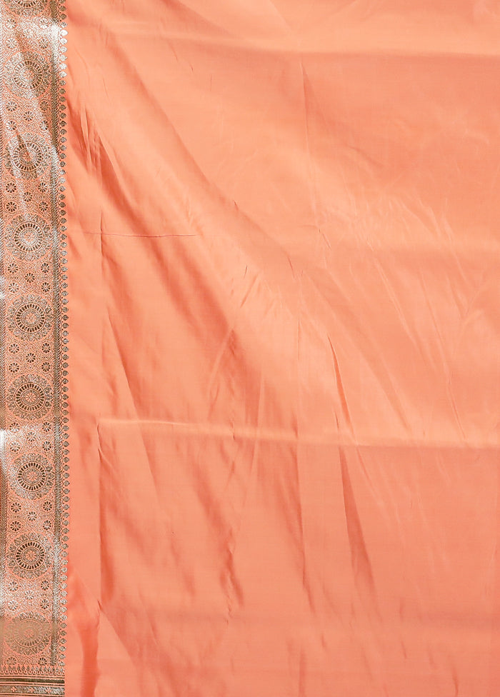 Rust Uppada Silk Saree With Blouse Piece
