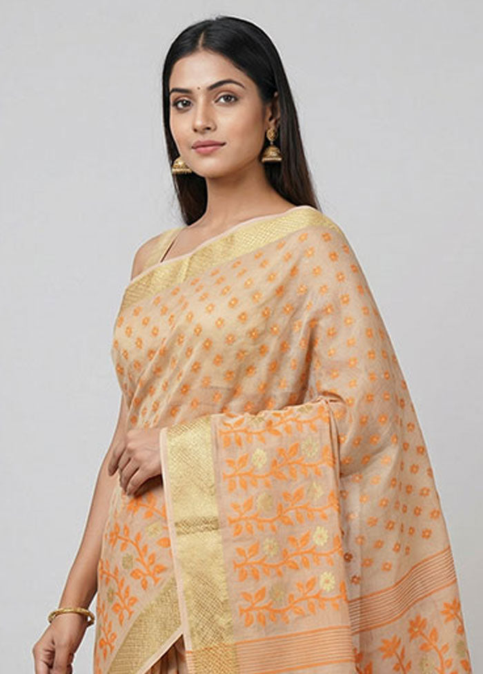 Multicolor Jamdani Cotton Saree Without Blouse Piece