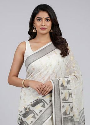 Multicolor Jamdani Cotton Saree Without Blouse Piece