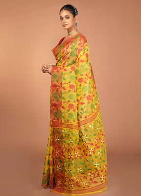 Multicolor Jamdani Cotton Saree Without Blouse Piece