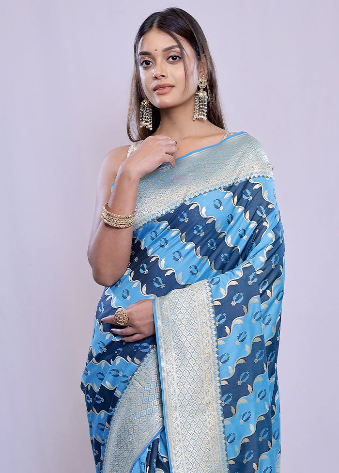 Multicolor Uppada Silk Saree With Blouse Piece