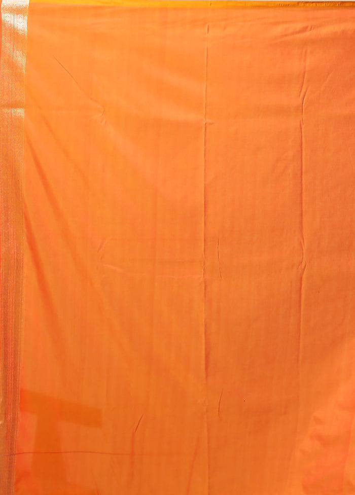 Rust Uppada Silk Saree With Blouse Piece