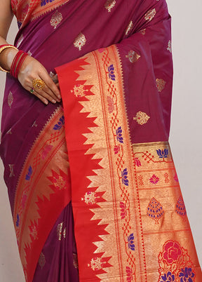 Pink Kanjivaram Silk Saree With Blouse Piece