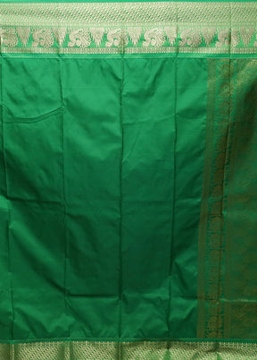 Blue Kanjivaram Silk Saree With Blouse Piece