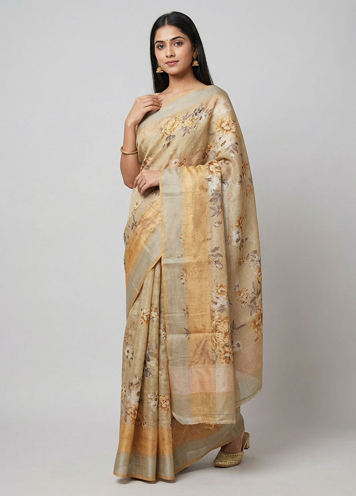 Green Organza Saree With Blouse Piece