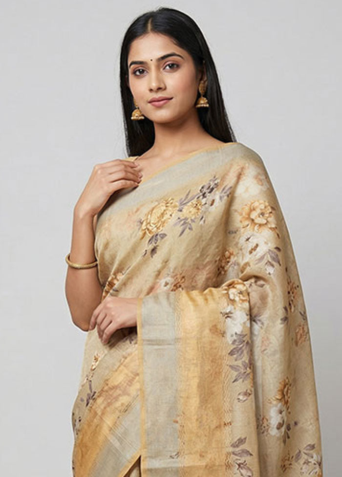 Green Organza Saree With Blouse Piece