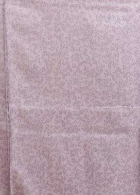 Grey Printed Pure Silk Saree Without Blouse Piece
