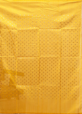 Yellow Handloom Katan Pure Silk Saree With Blouse Piece
