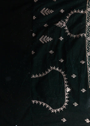 Green Blended Silk Dupatta Lehenga Set