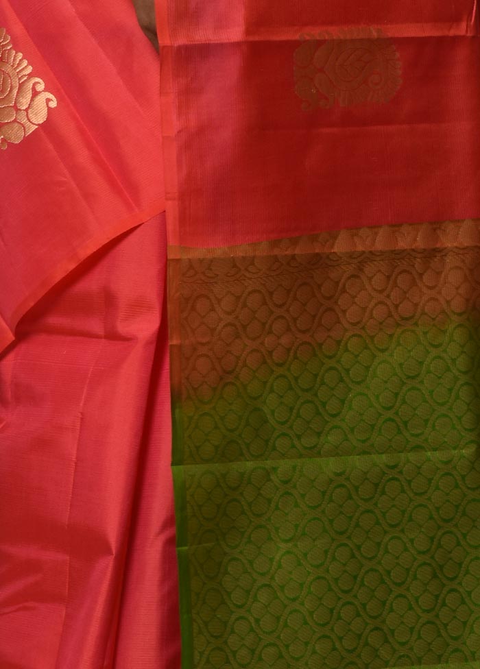 Pink Pure Arni Silk Saree With Blouse Piece