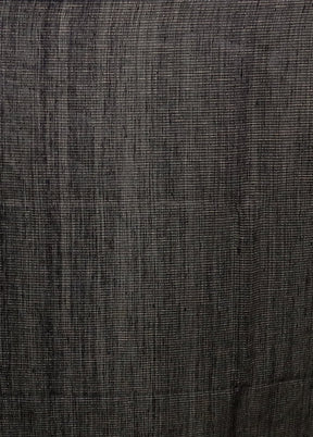 Black Handloom Matka Pure Silk Saree With Blouse Piece