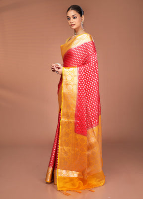Red Georgette Saree With Blouse Piece