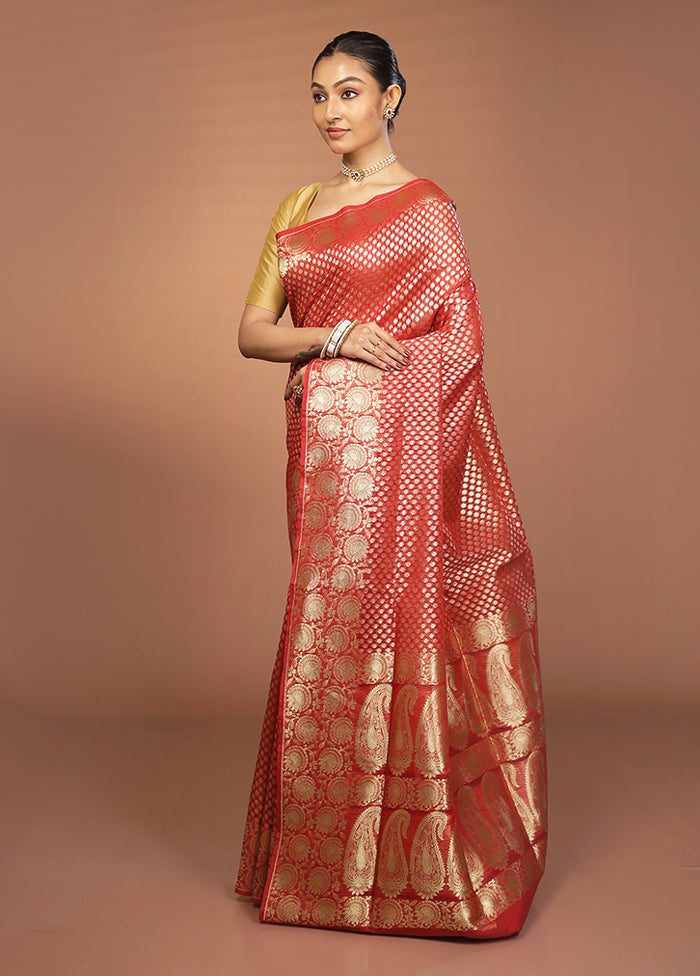 Multicolor Kora Silk Saree With Blouse Piece