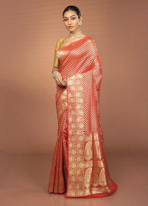 Multicolor Kora Silk Saree With Blouse Piece