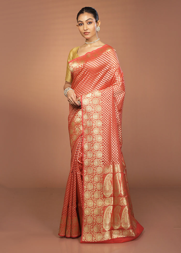 Multicolor Kora Silk Saree With Blouse Piece