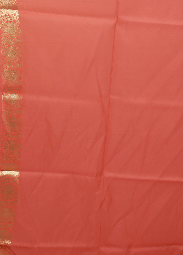 Multicolor Kora Silk Saree With Blouse Piece