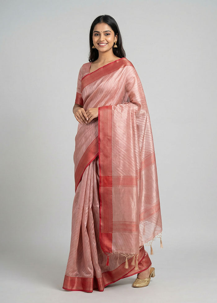 Multicolor Kora Silk Saree With Blouse Piece
