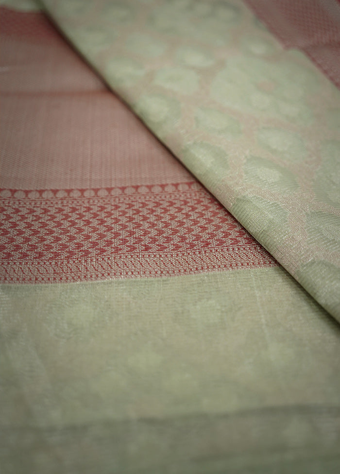 Multicolor Kora Silk Saree With Blouse Piece