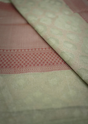 Multicolor Kora Silk Saree With Blouse Piece