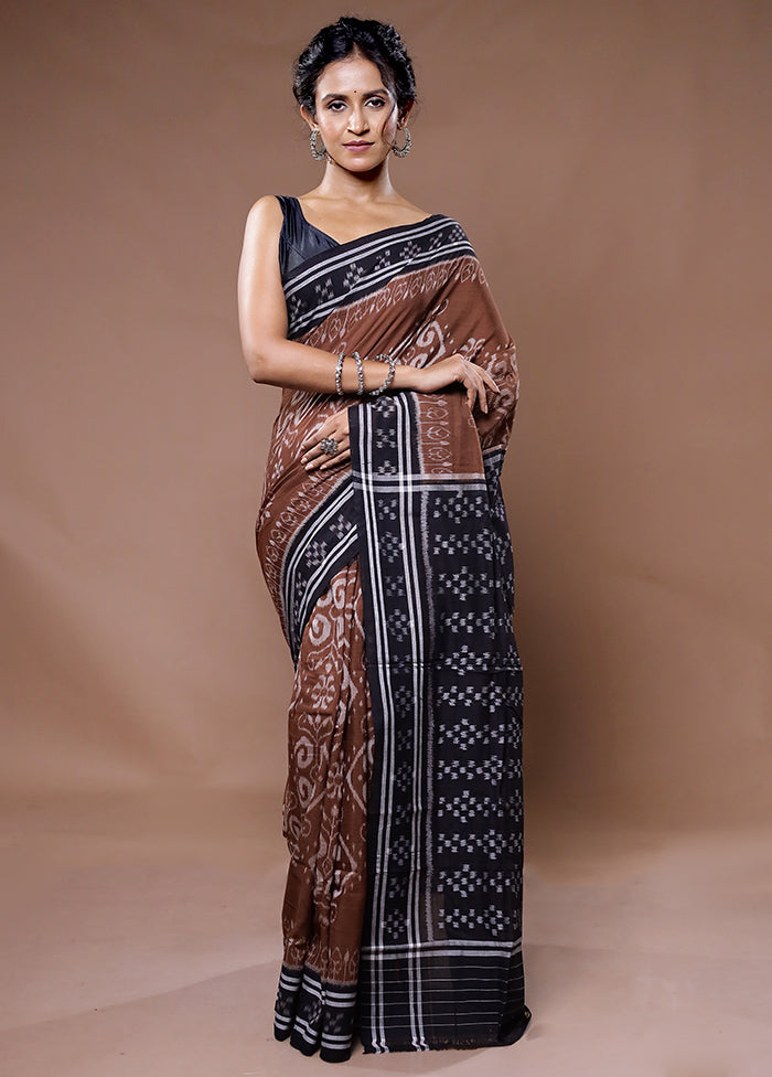 Rust Orissa Cotton Saree Without Blouse Piece - Indian Silk House Agencies
