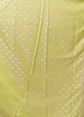 Green Dupion Silk Saree With Blouse Piece