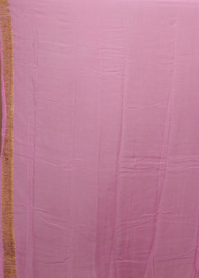 Pink Georgette Saree With Blouse Piece
