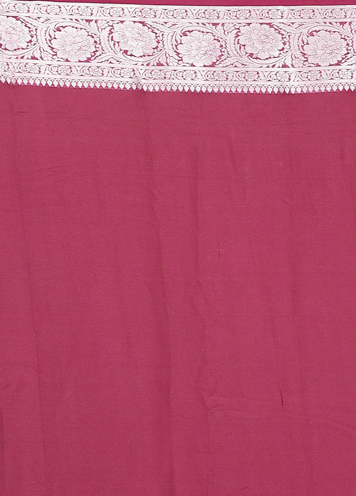 Pink Georgette Saree With Blouse Piece