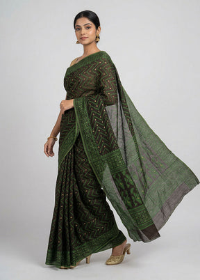 Multicolor Jamdani Cotton Saree Without Blouse Piece