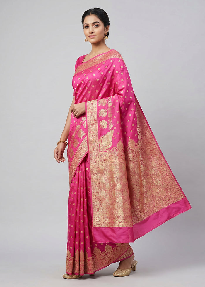 Multicolor Banarasi Silk Saree With Blouse Piece
