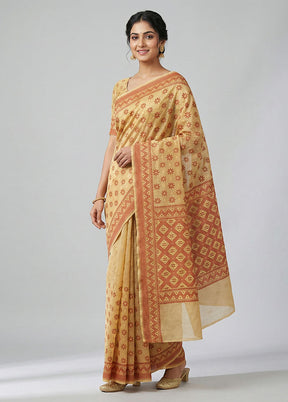Pink Kora Silk Saree With Blouse Piece
