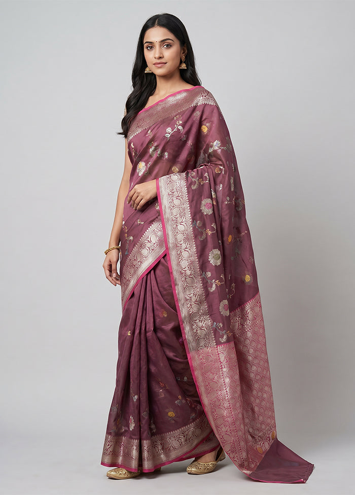 Cream Kora Silk Saree With Blouse Piece