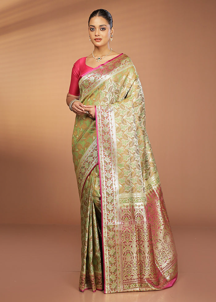 Cream Tanchoi Silk Saree With Blouse Piece