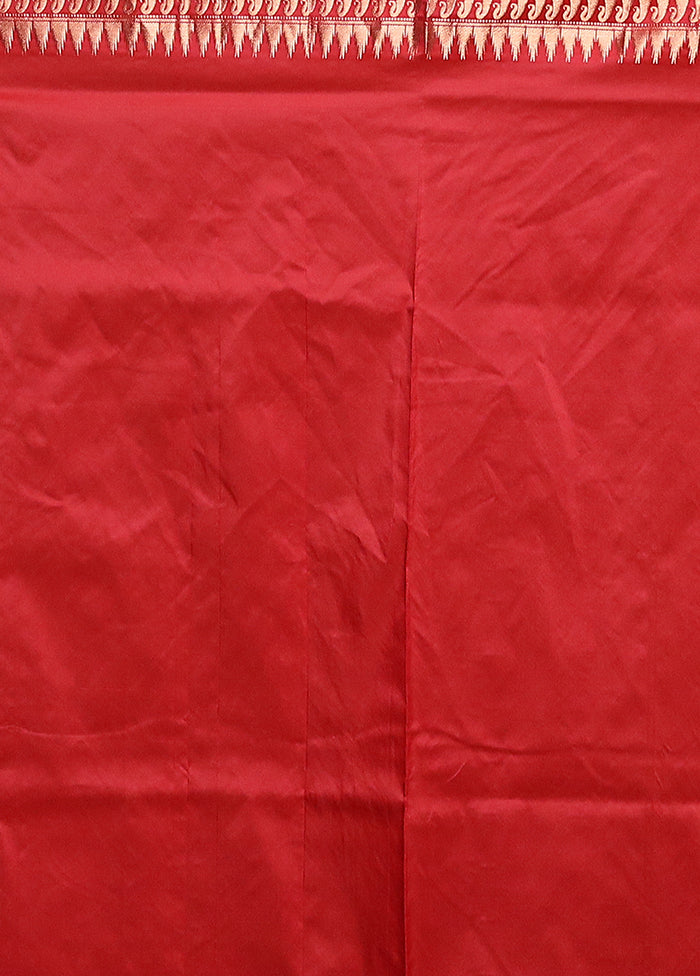 Cream Handloom Kanjivaram Pure Silk Saree With Blouse Piece