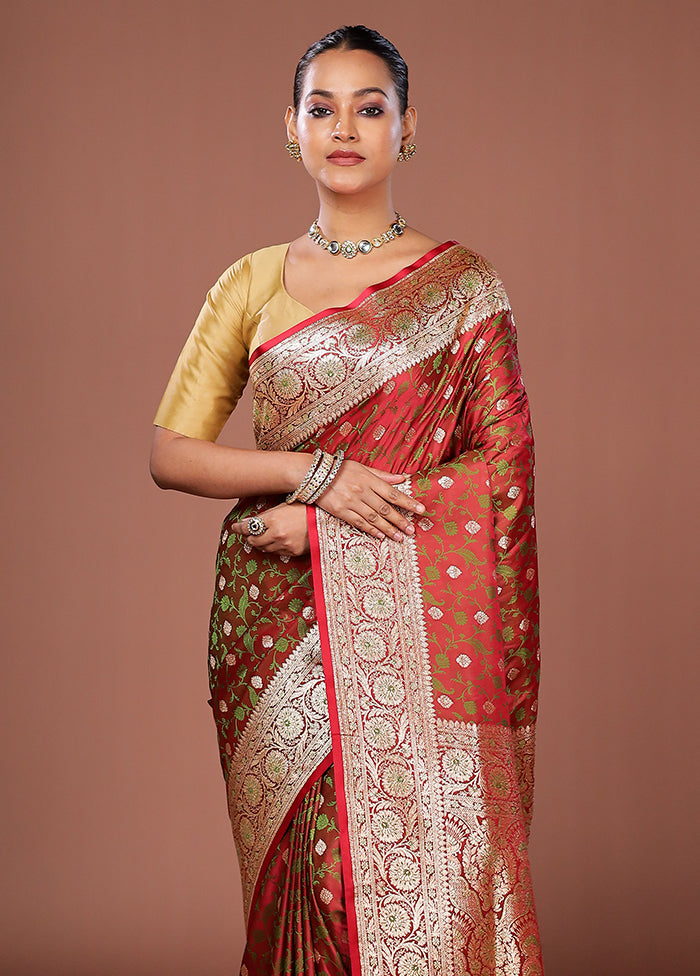 Pink Tanchoi Silk Saree With Blouse Piece