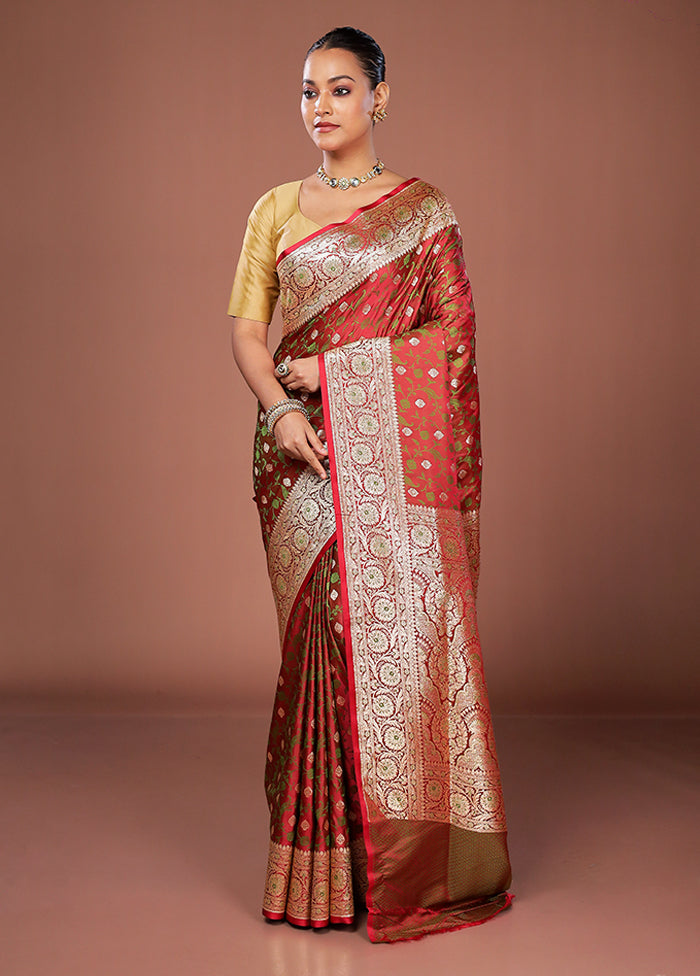 Pink Tanchoi Silk Saree With Blouse Piece