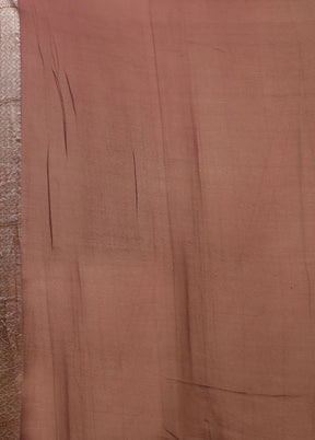 Brown Handloom Pure Georgette Saree With Blouse Piece