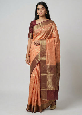 Pink Pure Cotton Saree With Blouse Piece