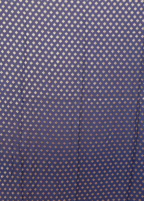 Blue Georgette Saree With Blouse Piece